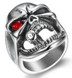 Indian Motorcycle bikers skull ring