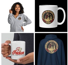 Indian Motorcycle T shirts and coffee mugs