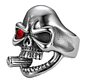Bikers skull ring with cigar - bikers jewelery